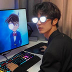 Japan Anime Detective Conan LED Light up Glasses color change funny Luminous crossdresser glasses Cosplay men Novelty Costumes