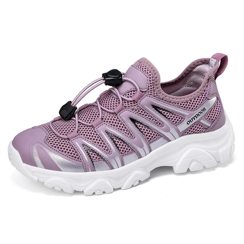 Women Summer Hiking Shoes Breathable Lightweight Outdoor Trekking Sneakers for Mountain Climbing