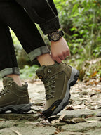 RAN Cow Leather Hiking Boots Men For men Outdoor Sport Walking Sneakers trekking Snow Shoes women Climbing Mountain Hunting boot