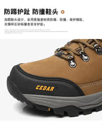 RAN Cow Leather Hiking Boots Men For men Outdoor Sport Walking Sneakers trekking Snow Shoes women Climbing Mountain Hunting boot