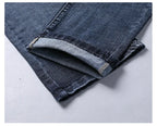 Wthinlee New Business Men's Jeans Casual Straight Stretch Fashion Classic Blue Black Work Pant Denim Trousers Male  Clothing