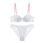 Sexy Lace Bra & Panty Set Minimizer Anti-Sag Full Coverae Adjustable Underwire Big Bust Support Thin Side Support No Spillageg