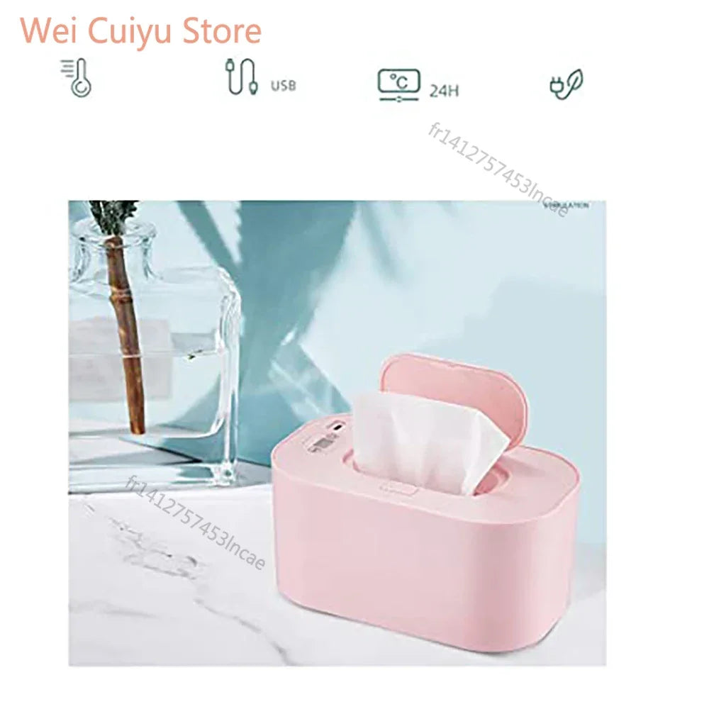 Baby Wipe Warmer Heater Wet Towel Heating Box Portable Home Car Use Mini Dispenser for Disinfecting Wipes Napkin