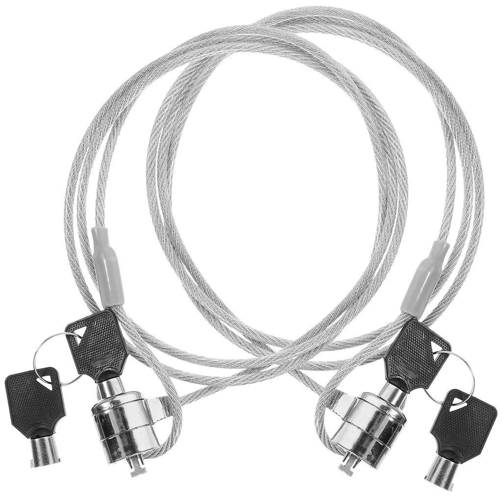 2 Sets Laptop Lock Flexible Security Cable Computer Locks With Keys Alloy Safe Wire Office Notebook Lock Security Cable Laptop