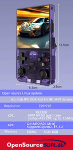 Open source handheld 4.1-inch high-definition large screen dual joystick 3D classic game R36S PSP game handheld