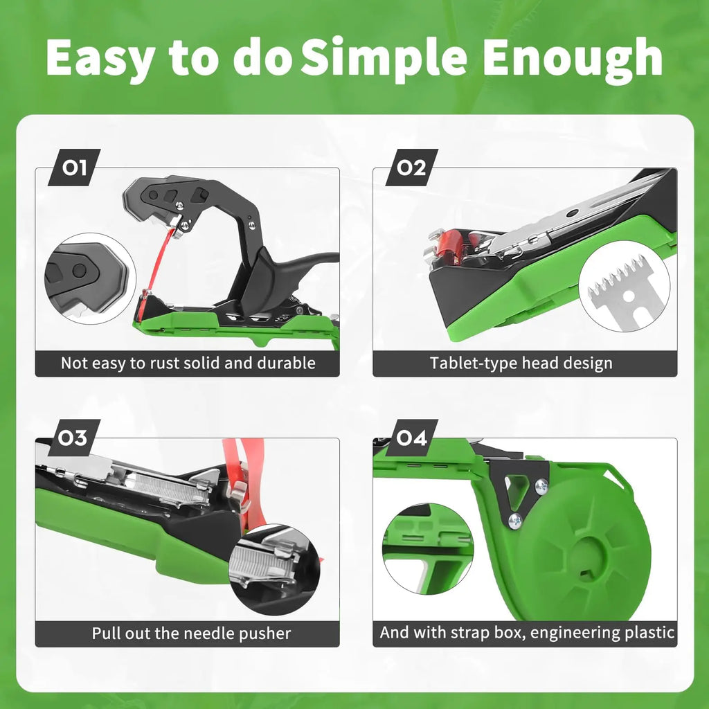 SWANSOFT B13 Garden Plant Binding Machine 50mm Binding Pliers for Vegetables Grapes Cucumbers Plants Garden Tool