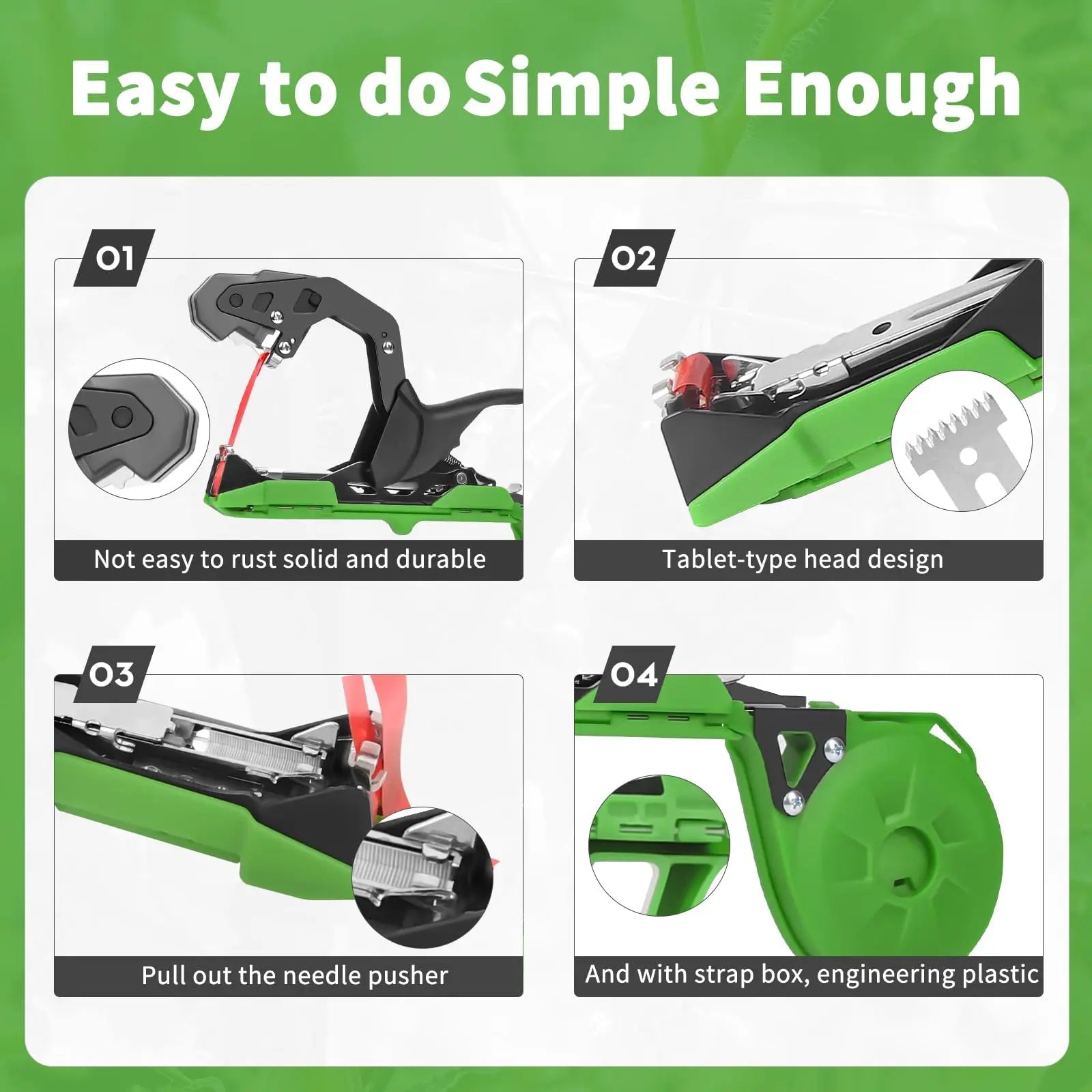 SWANSOFT B13 Garden Plant Binding Machine 50mm Binding Pliers for Vegetables Grapes Cucumbers Plants Garden Tool