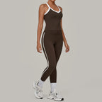 2PCS Women's Yoga Set High Waist Peach Hip Removable Padding Sports Bra Pants Fitness Suit Running Workout Gym Leggings Yoga Set