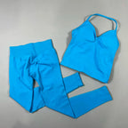 UETEEY Seamless Gym Set Women Tank Tops High Waist Scrunch Yoga Leggings Fitness Clothes Workout Sets Gym Suit Activewear