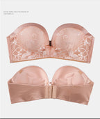 2024 New Sexy Lingerie Set for Women Strapless Push Up Bra Seamless Invisible Underwear Backless Wedding Dress LaceNo Show Panti