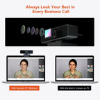 Nuroum 2K QHD Webcam 1440P 30FPS&1080P 60FPS Dual Mode, AI Noise Cancelling Mic,Streaming Camera, USB Plug & Play for PC/Mac