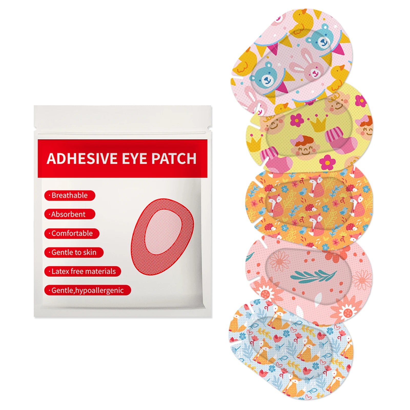 30Pcs Hot New Amblyopia Eye Patch Adhesive Eye Patches Medical Sterile Eye Pad Protect Eyesight for Kids Girls Boys Vision Care