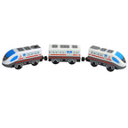 Wooden Locomotive Magnetic Electric Car Train Toys Fit Biro Wooden Diecast Slot Train Track Railway Educational Toys For Kids