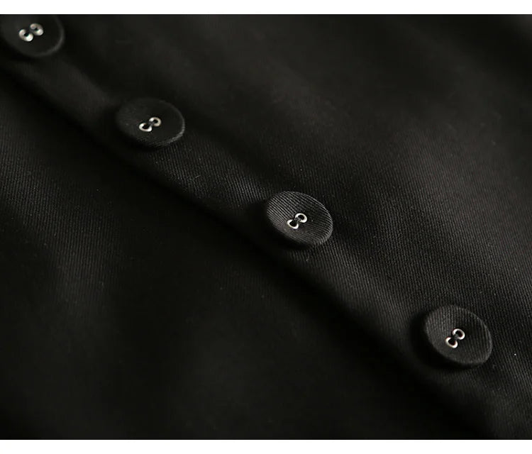 #0709 Spring Autumn Suit Vest Women Sleeveless Jacket Short Office Vest Coat Slim Single Breasted Vest Waistcoat Female Black