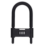Bike U Lock 4 Digit Combination Padlock Heavy Duty Anti Theft U Lock with Adjustable Shackle for Glass Door Gate Shed Fence