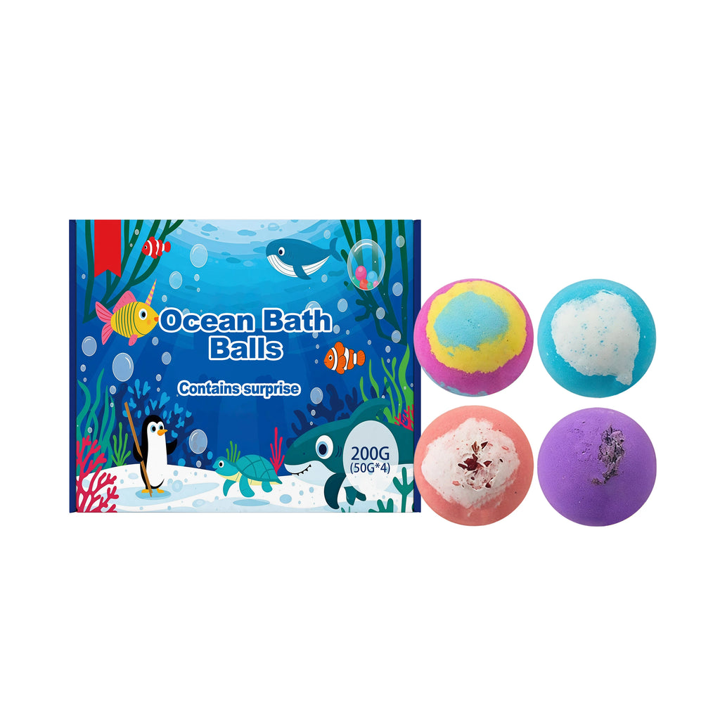 12pcs Kids Bath Bombs Set with Surprise Toys Inside Natural Organic Bubble Bath Fizzies Balls Gift for Children Holiday Gift Set