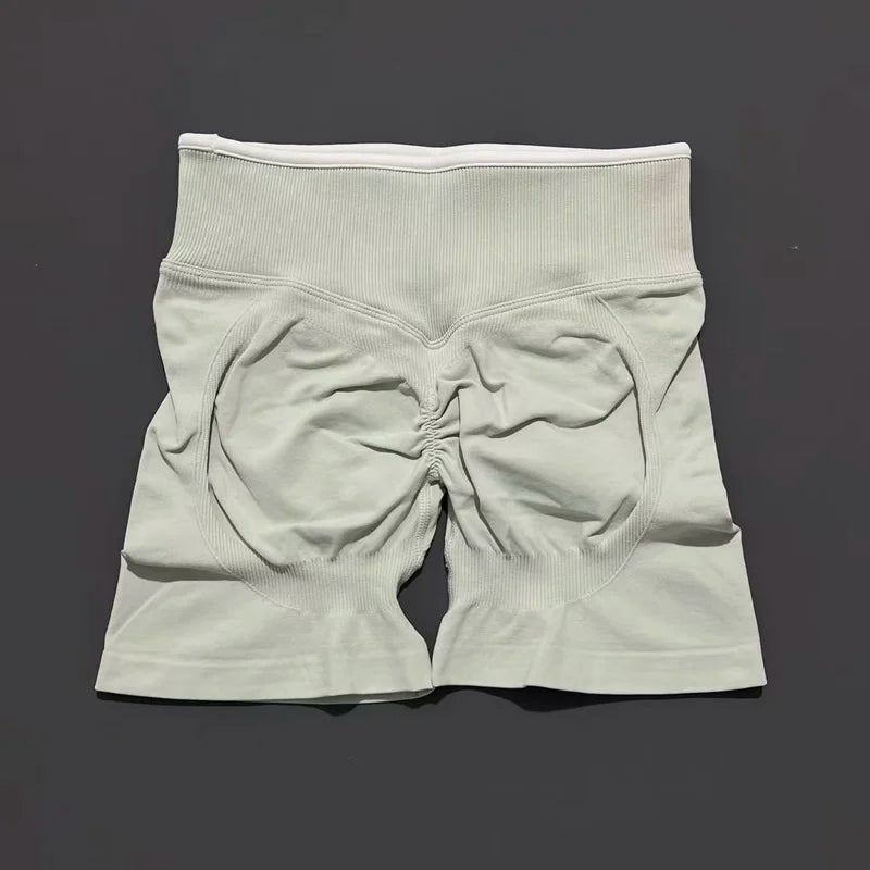 Women's Sports Shorts Gym High Waist Scrunch Seamless Yoga Leggings Cycling Shorts Workout Running Fitness Pants