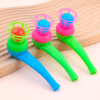 2-8pcs Colorful Plastic Tube Blow Ball Children's Puzzle Toys Classic Magic Floating Blow Ball Toys Baby Balance Training Game