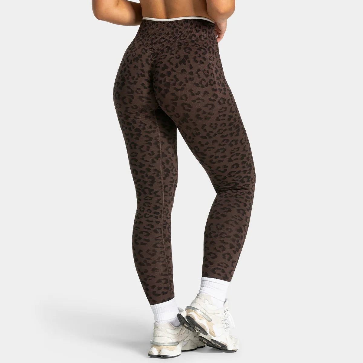 High Waist Leopard Print Yoga Pants, Butt Lifting Tummy Control Leggings  Main image