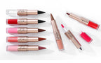 Black Brown Tapered Lip Liner Contour Pencil Double Head Mirror Plumping Lip Glaze Crystal Lip Gloss Sexy Red Lips Tint Makeup