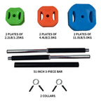 40lb /20kg Adjustable Barbell Disk Free Weights Strength Training Adjustable Barbell Weight Set for Home and Gym Workout