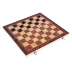 3 in 1 Wooden Chess Backgammon Checkers Travel Games Chess Set Board Draughts Entertainment Christmas Gift