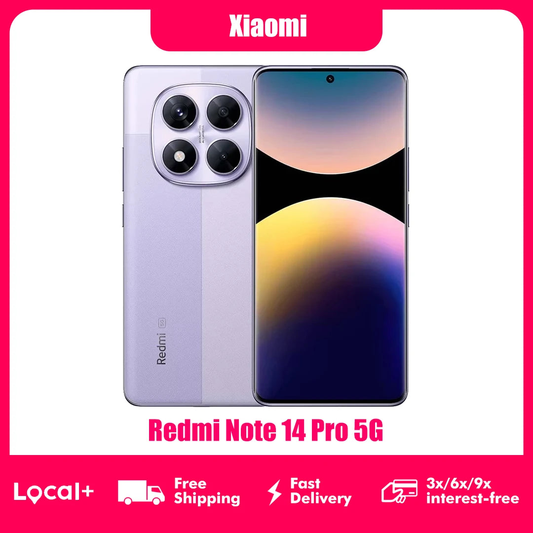 Xiaomi Redmi Note 14 Pro 5G NFC smartphone MediaTek dimension 7300-Ultra AMOLED screen 6,67 1,5 K 120 Hz 5110 mAh 200 MP camera
