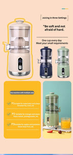 Electric Orange Juicer Portable Citrus Fruit Juice Extractor Pulp Separation Squeezer Machine USB Charge 600ml Smoothie Blender