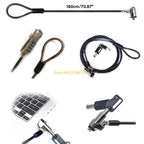 K0EA Laptop Anti Theft Lock Notebook/Laptop Cable Lock Hardware Security Cable Lock for 6x2.5mm Hole Laptops Other Devices
