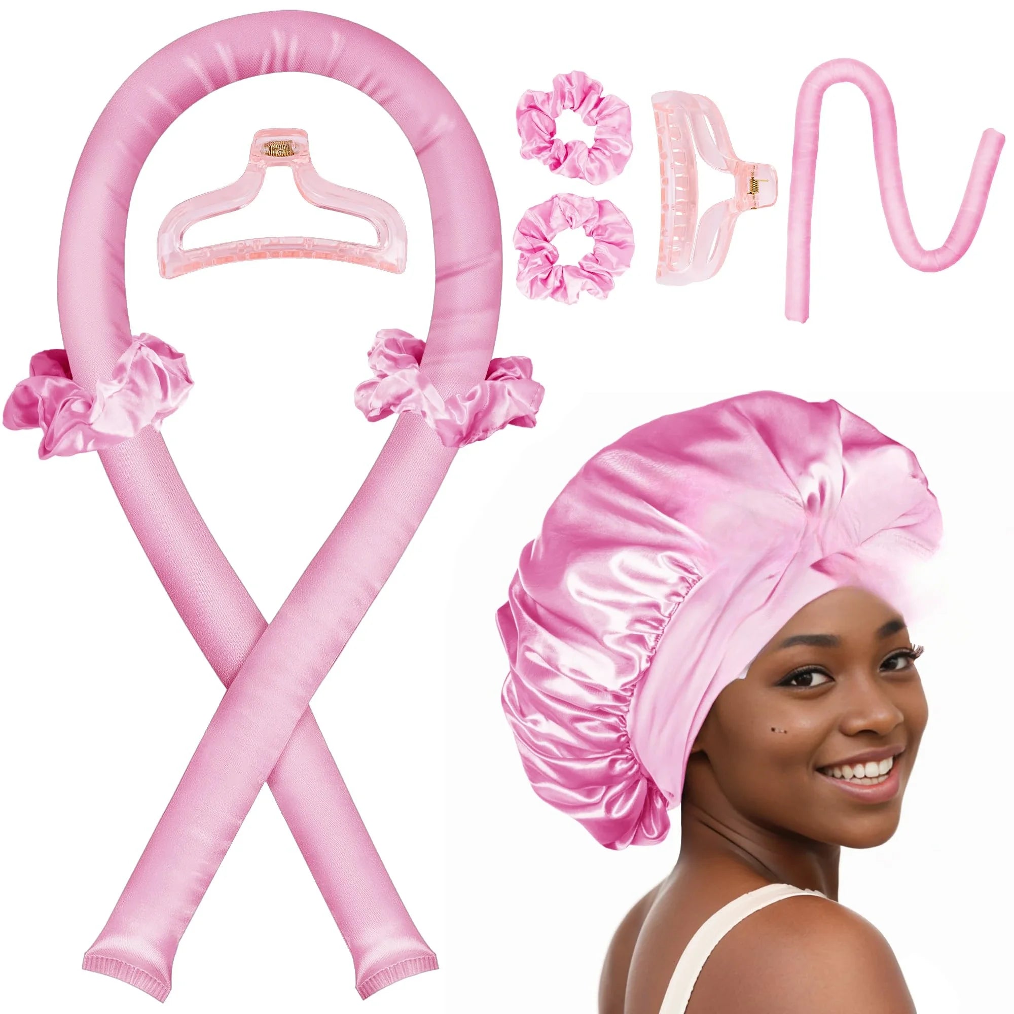 Heatless Curling Rod Night Cap No Heat Ribbon Lazy Hair Curlers Headband Hair Rollers Sleeping Soft Headband Hair Styling Tools Main image
