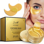 "30pcs 24K Gold Eye Mask Patches - Anti-Aging & Dark Circle Treatment, Hydrating Collagen Boost for Puffy Eyes"