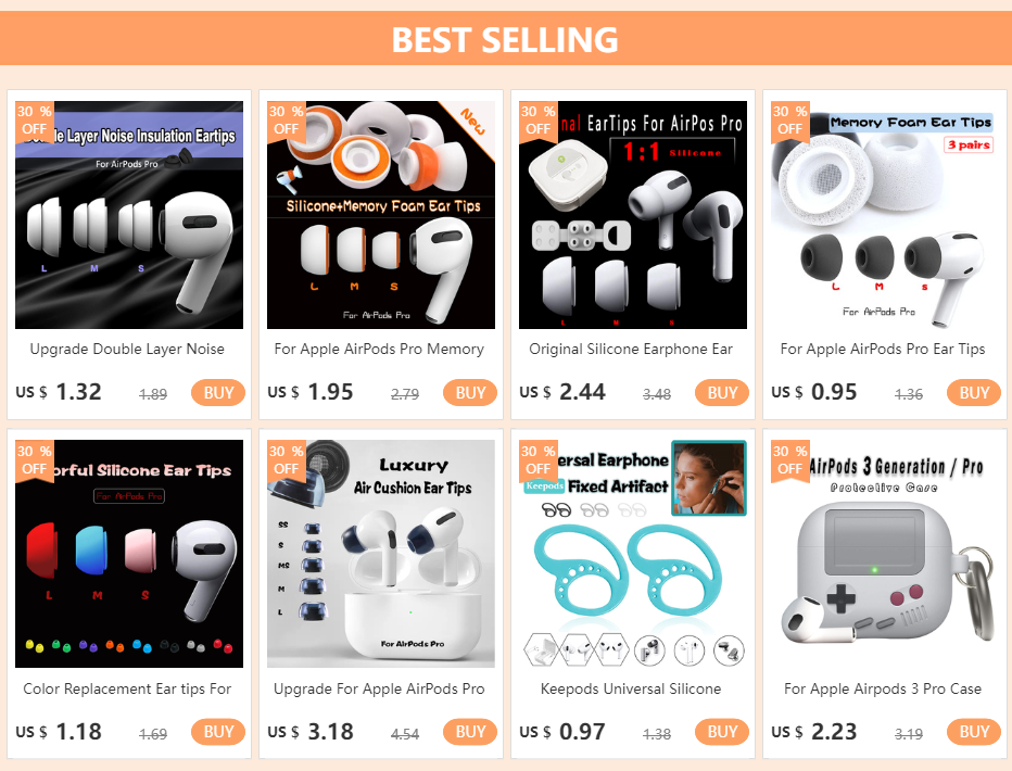 For Apple AirPods Pro 2 Ear Tips Memory Foam Tips Anti Slip Earbuds Ear Cushion Replacement Earphone Ear pads Small Medium Large