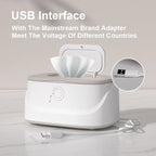 USB Powered Baby Wet Wipes Warmer Night Light Car Hanging Constant Temperature Wet Wipes Dispenser Box Wipes Warming