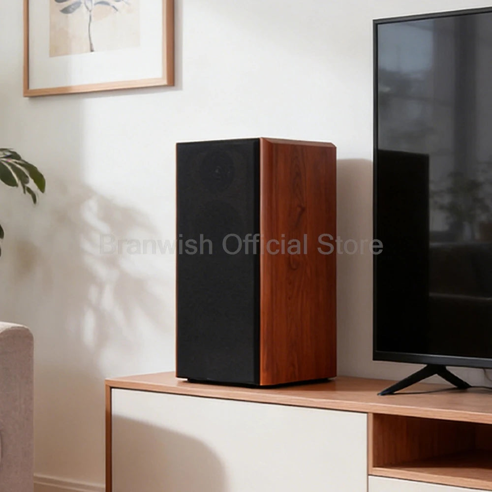 High Power Passive Speakers 8 Inch Floor Standing 3 Way Home Audio System 90dB Sensitivity Wooden Hifi Speakers A Pair