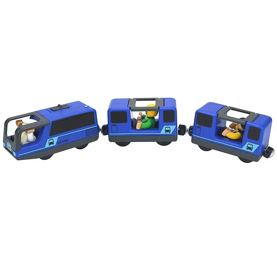 Wooden Train Toys Train Track Magnetic Set Electric Car Locomotive Diecast Slot Fit All Wood Brand Biro Railway Tracks For Kids