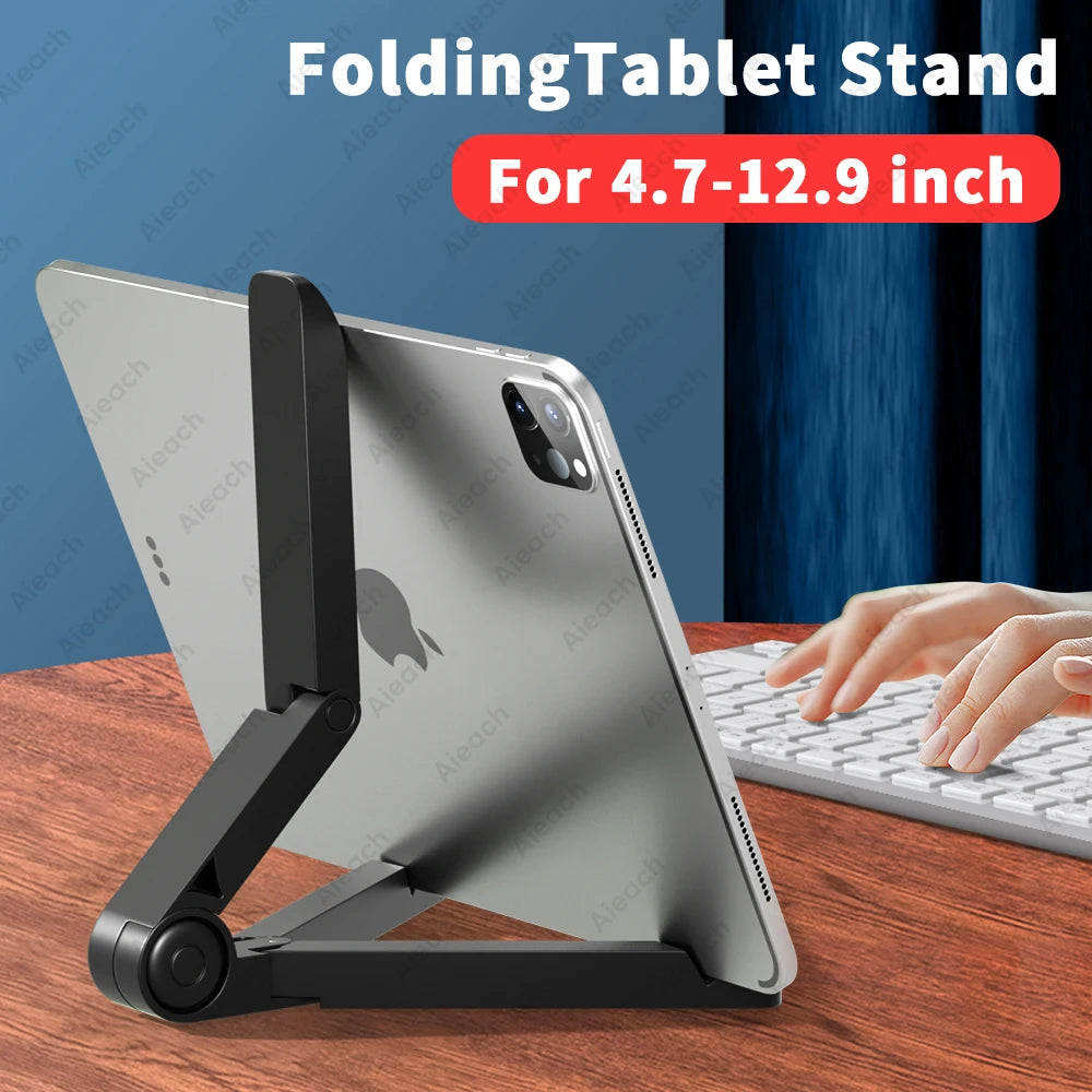 Portable Monitor Stand & Tablet Stand Holder Adjustable, Foldable, For 7 to 12 Inches Most Tablets, Kindle Fire and Smart Phones Main image