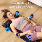Red Light Therapy Mat with Neck Support Far Infrared for Neck Back Shoulder Knee Pain Relief Muscle Relax Home Use Spa Massager