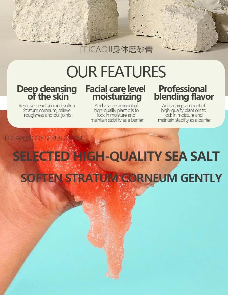 Sugar scrub skin care arbutin sugar salt exfoliating bath salt body scrub