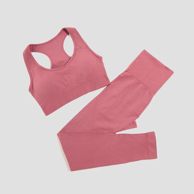 WAREBALL 2/3/4pcs Seamless Yoga Set Gym Clothes Sportswear Yoga Suits For Women Fitness Set Tracksuits Sports Bra Gym Leggings