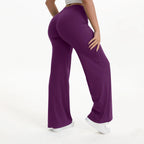 SoftMotion Straight Leg Bottoms Women's Mid-Waist Yoga Pants GYM Leggings Naked Feel Pilates Running Sports Trousers