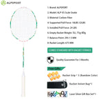 ALP ZJ2.0 Pro 4U 85g 100% Carbon Fiber + Titanium Alloy Badminton Racket Ultra-light Sports Equipment Racket Badminton Training
