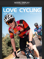 X-TIGER Summer Men's Cycling Jersey Short Sleeve Slim Fit GRAFFITI ART STYLE Breathable Maillot for Mountain Road Bike Pro