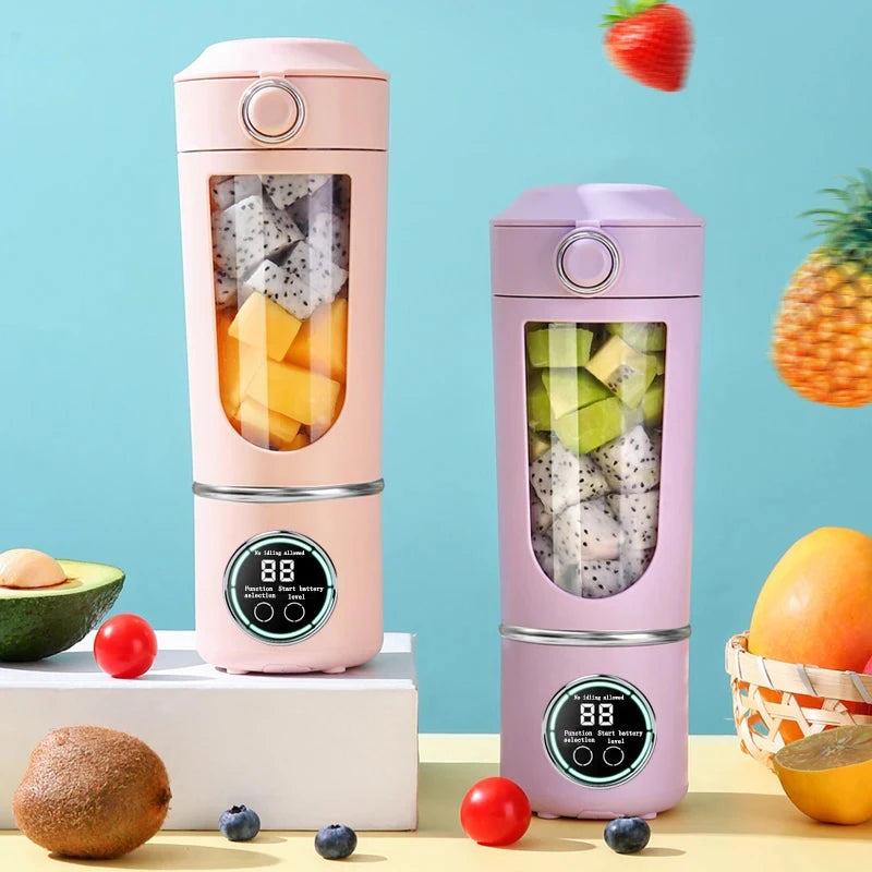 New Portable Juice Maker Blender for Shakes Smoothie 700ML Durable Juicer Steel Blades 2 In 1 Blender Bottle Smoothie Portable