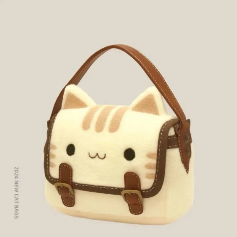 Cute Clutch Bag Plush Backpack Furry Cat Bag Adorable Kitten Handbag for Woman Kids Cartoon 2025 New Kitten Handbag Main image