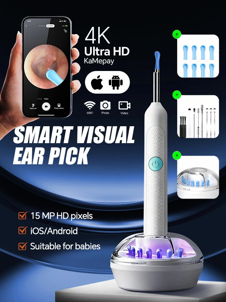 2025 New upgrade Visual Ear Wax Cleaner Camera Safe Earwax Removal Endoscope with 5M Camera Ear Cleaning Tools Ear Care Main image