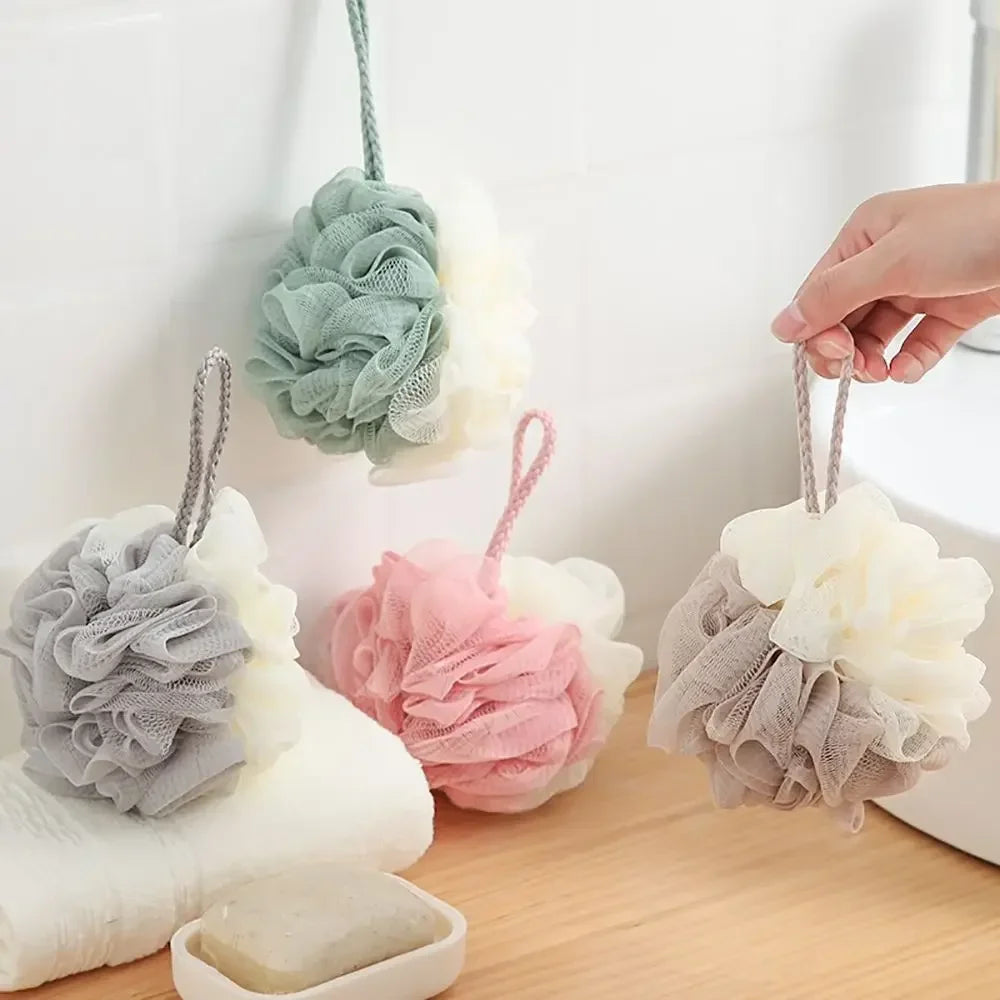 Soft Shower Mesh Foaming Sponge Body Scrub Exfoliating Back Brush Skin Cleaner Bath Bubble Ball Skin Care Bathing Accessories Main image
