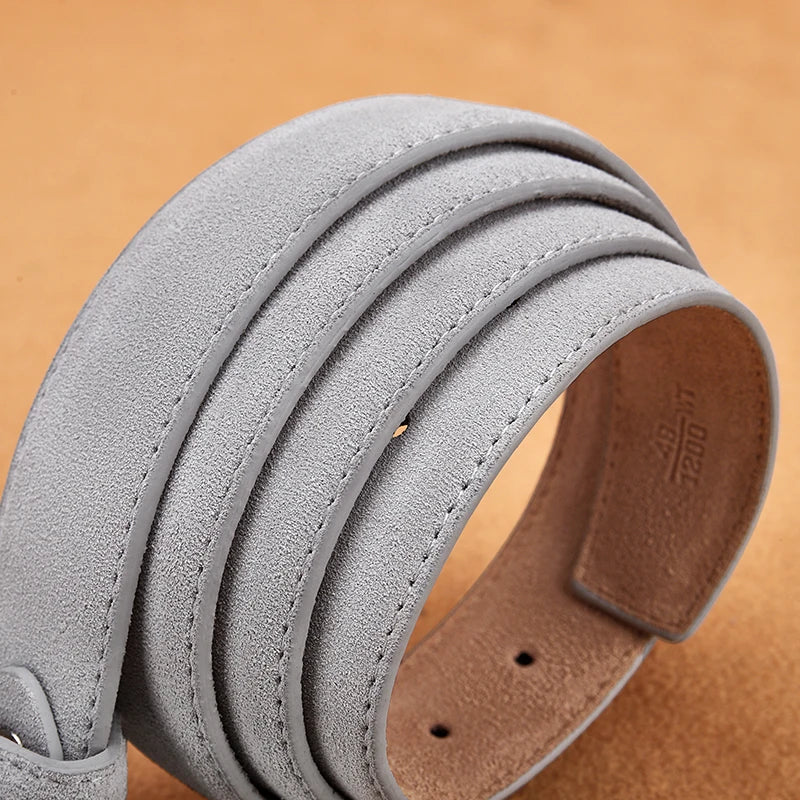 Luxury Suede Cowhide Leather Belt for women, Vintage Style Men belt  3.5cm Wide Waistband for Dresses & Jeans Unisex belt