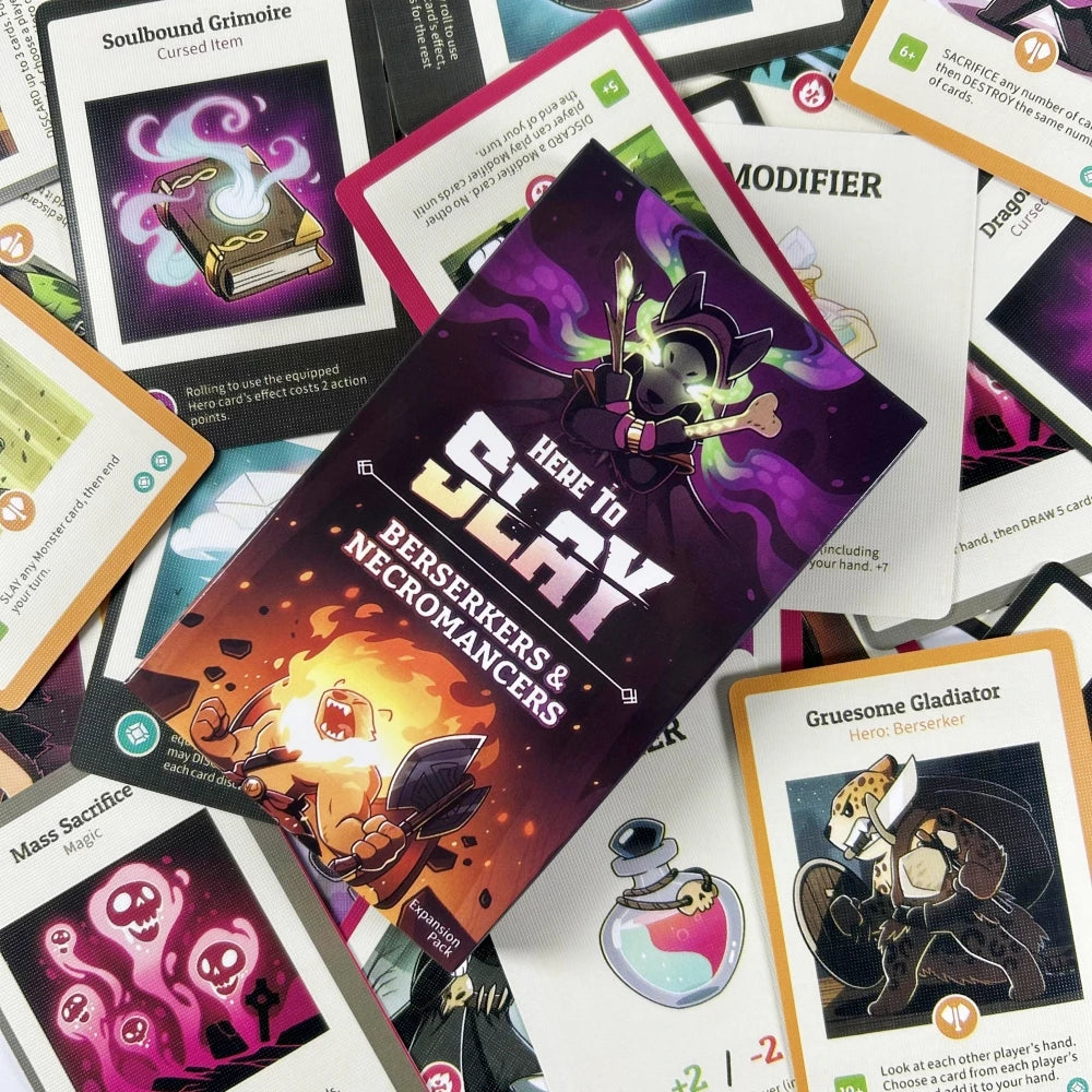 1 or 2 Pcs Newest Here to Slay Card Game from A Strategic Card Game for Teens and Adults Board Game Deck For Chritmas Halloween