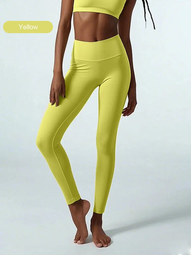 Summer Sale High-Waist Yoga Pants - 4-Way Stretch Quick-Dry Leggings for Running Cycling Gym Workout