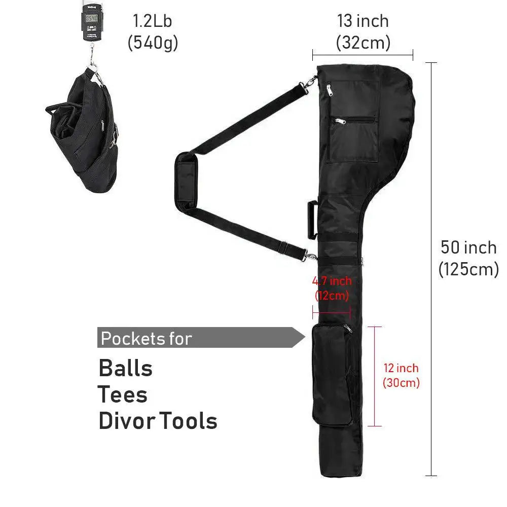 Golf Sunday Bag Golf Club Bag Mini Golf Bag Training Practice Golf Bag Travel Case Foldable